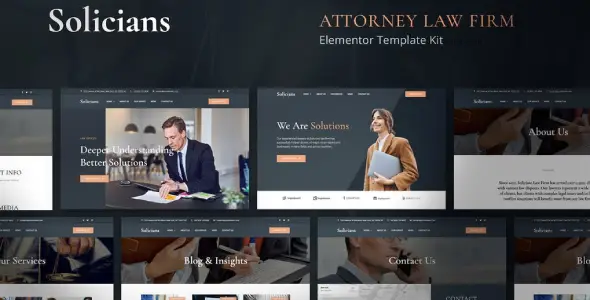 Solicians – Attorney Law Firm Elementor Template Kit